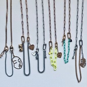 Modular 2in1 mixed metal with gold and silver clasps and charms